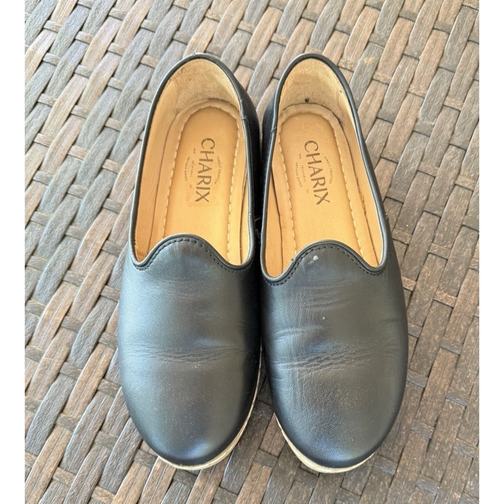 CHARIX Istanbul Handmade Leather Flats EU 37 Black - Picture 2 of 8